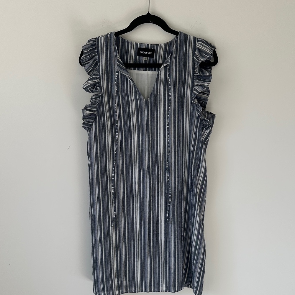Sugar lips  Navy and White Striped dress
